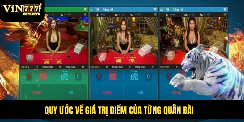 Quy ước về giá trị điểm của từng quân bài 