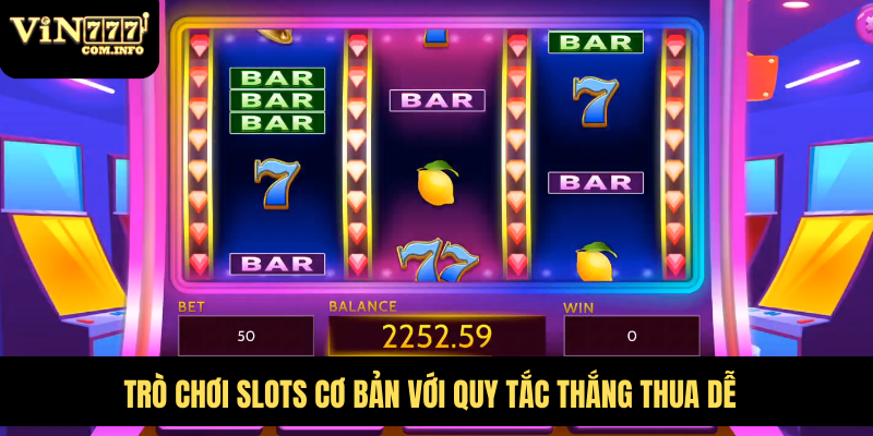 Trò chơi slots cơ bản với quy tắc thắng thua dễ