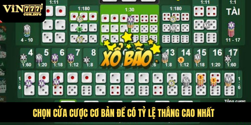 Chọn cửa cược cơ bản để có tỷ lệ thắng cao nhất