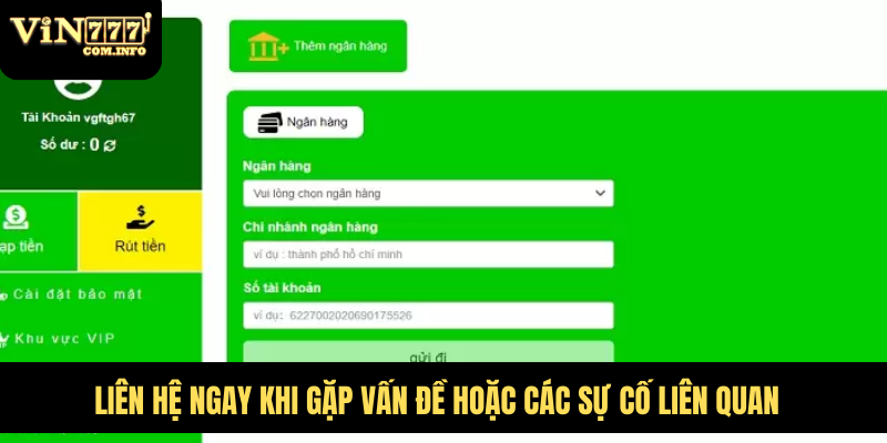 Liên hệ ngay khi gặp vấn đề hoặc các sự cố liên quan